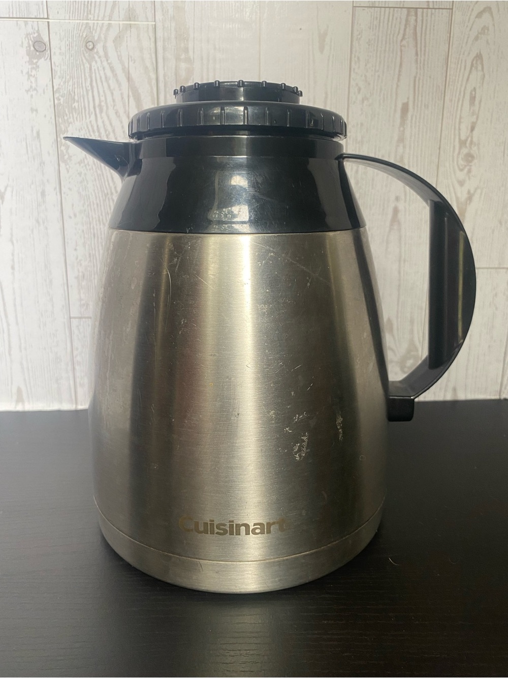 Cuisinart Stainless Steel Coffee Carafe with Black Lid and Handle